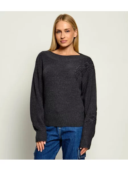 Liu Jo Pulover | Relaxed fit cu adaos de lână gri