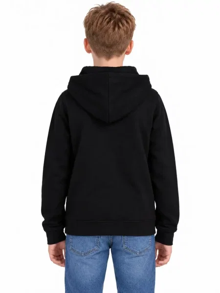 Bluza z kapturem i nadrukiem chłopieca 4F czarna