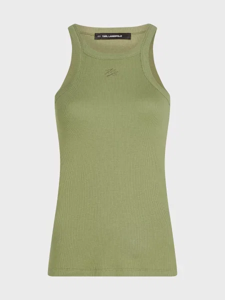 Майка Karl Lagerfeld з автографом зелена