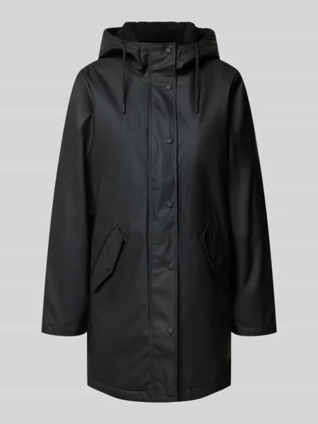 Kurtka przeciwdeszczowa o kroju regular fit z kapturem model ‘SALLY’ Only czarna