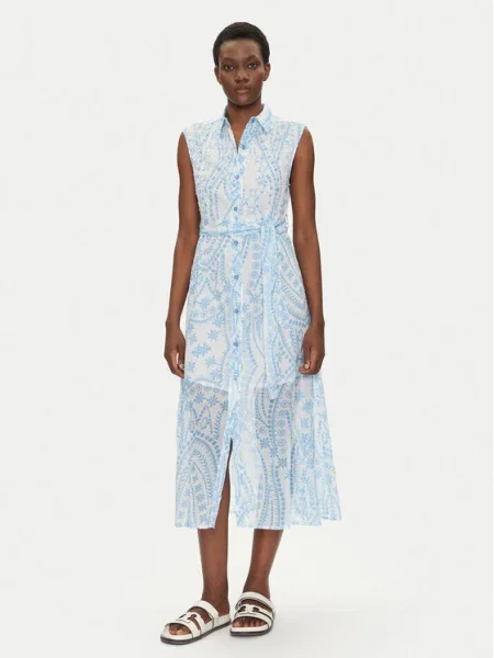 Iconique Rochie tip cămașă albastru