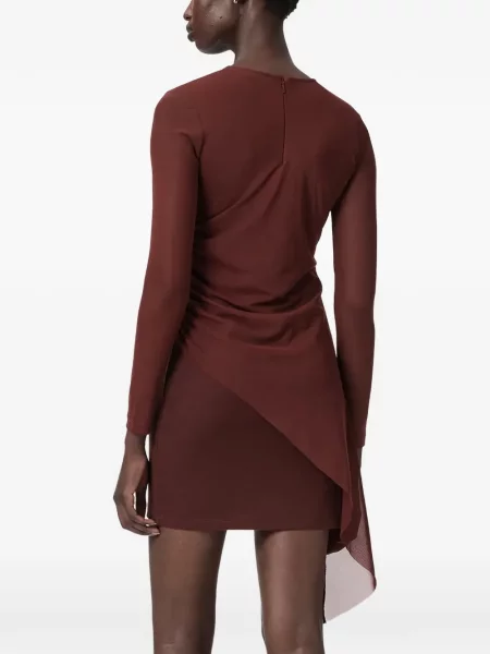 Rochie mini Allsaints cu volane maro