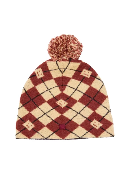 Czapka Acne Studios wełniana z wzorem argyle