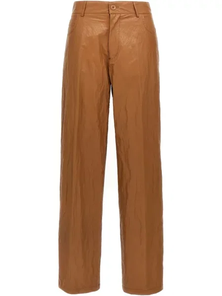 Pantaloni Nude din piele maro