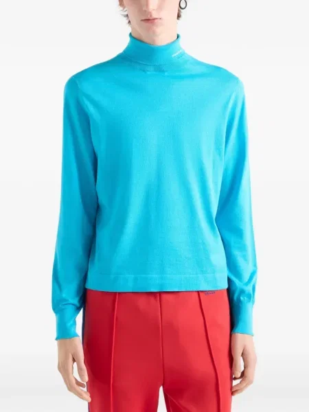 Heláncă Prada cu broderie albastru