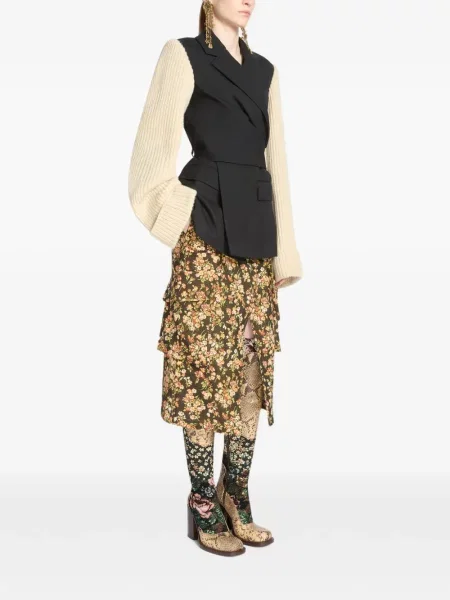 Sacou Dries Van Noten de lână negru