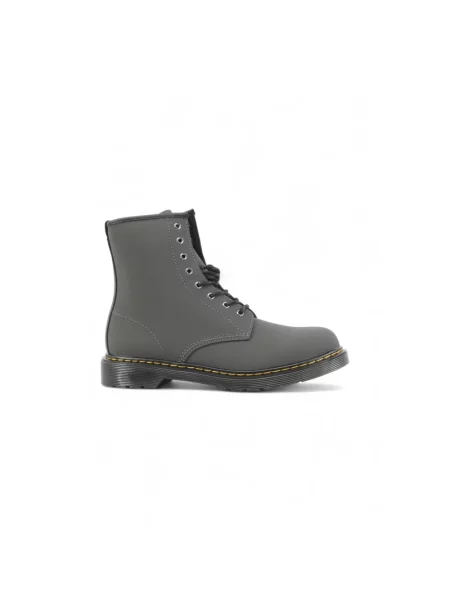 Botki Dr. Martens sznurowane skórzane szare
