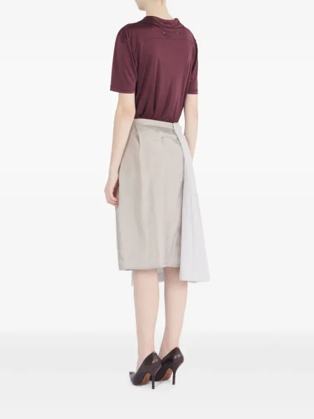 Fusta plisata Maison Margiela plisată până la genunchi