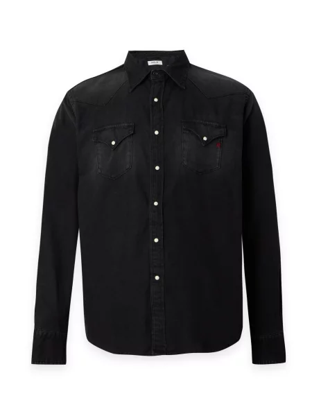 REPLAY Cămașă denim negru