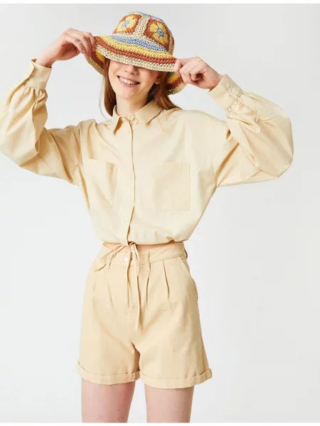 Cămașă Koton cu mâneci lungi lungă alb