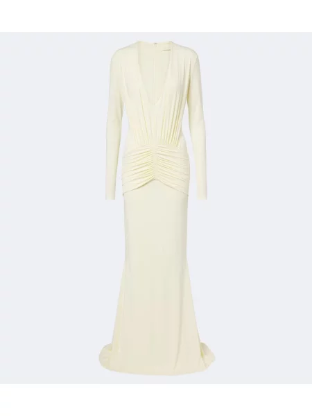 Rochie maxi De La Vali cu volane galben