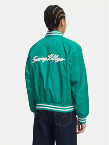 Tommy Hilfiger Bomber dzseki Logo Appliqué zöld