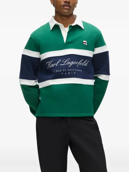 Tricou polo Karl Lagerfeld verde