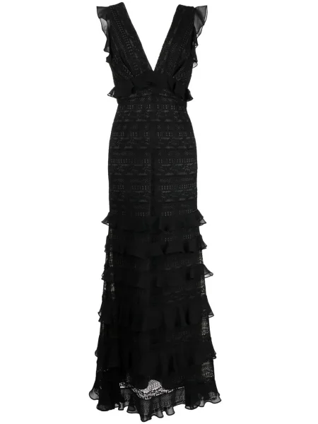 Rochie Sachin & Babi cu volane din dantelă negru