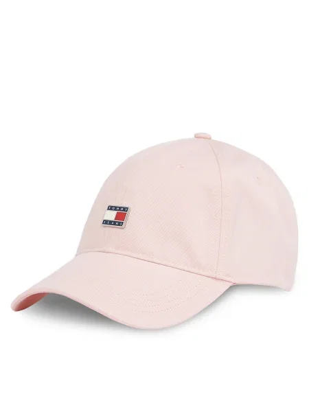 Шапка с козирка Tommy Jeans с апликация синьо
