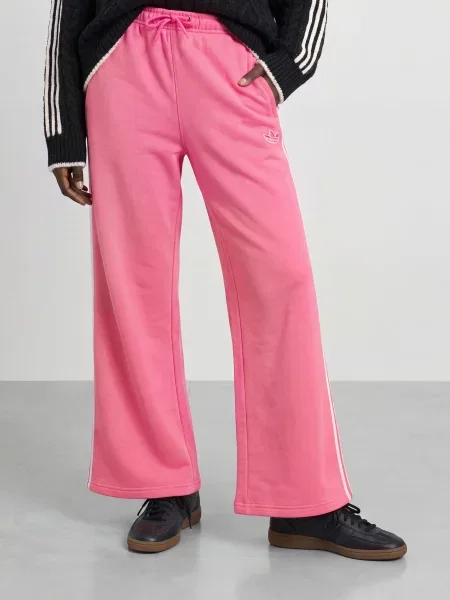 Pruhované sportovní kalhoty Adidas bílé