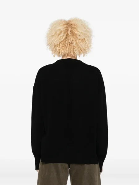 Pulover Roberto Collina cu decolteu în U negru