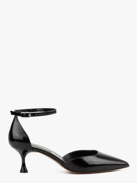 Туфлі-човники LeBERDES лакова натуральна шкіра чорний