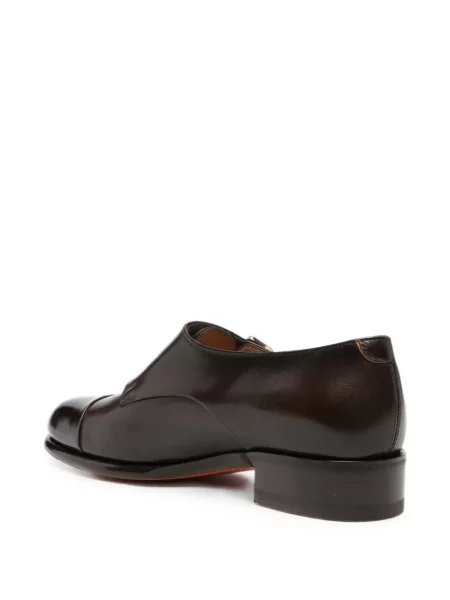 Pantofi Santoni cu bretele maro