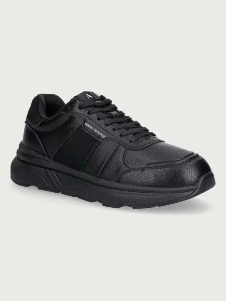 Armani Exchange Sneakers | piele întoarsă negru