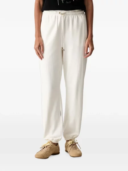Pantaloni Liu Jo cu broderie alergare cu cordon alb