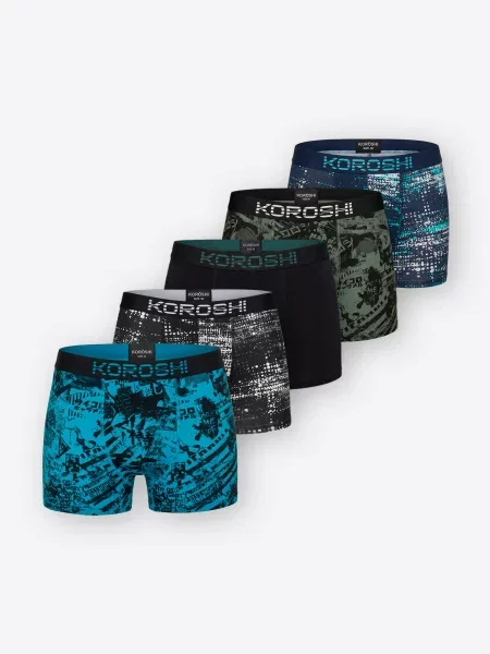 KOROSHI Boksarice temno modra / svetlo zelena / črna bela