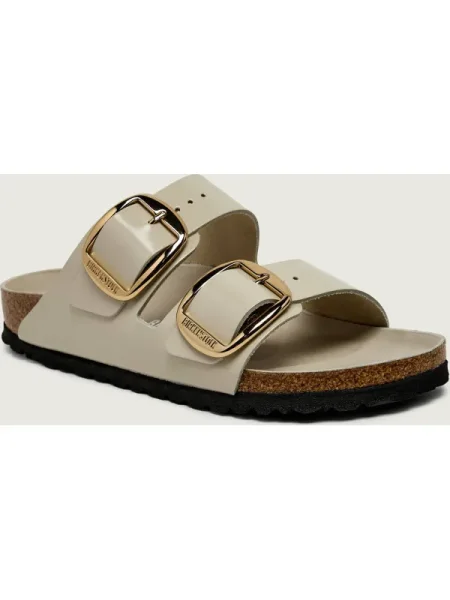 Papuci Birkenstock cu cataramă bej
