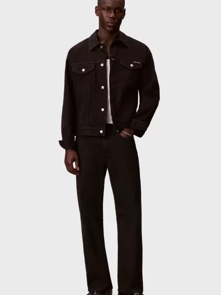 Класична джинсова сорочка Calvin Klein Jeans чорна