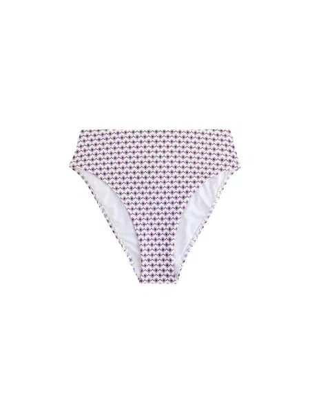 Next Slip costum de baie maro / mov lavandă alb