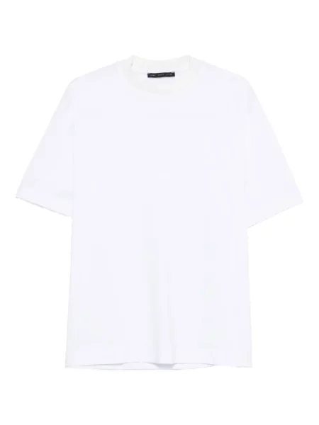 Къс тениска Low Brand с кръгло деколте бяло