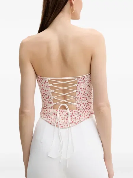 Top Bardot cu broderie