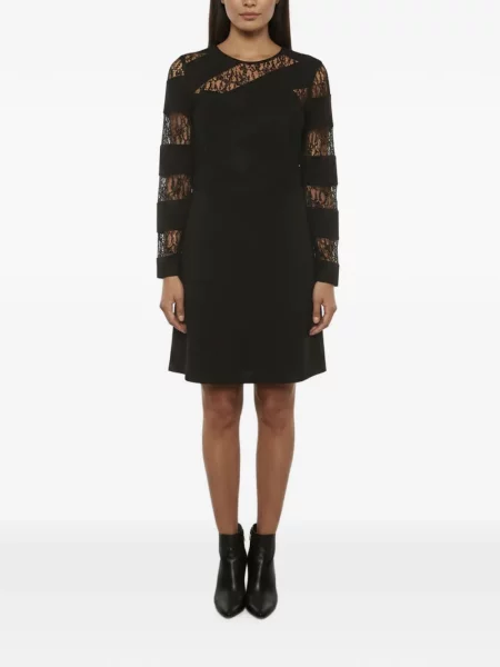 Rochie mini Sandro din dantelă negru