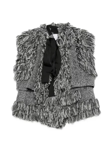 Geacă Sacai din tweed gri