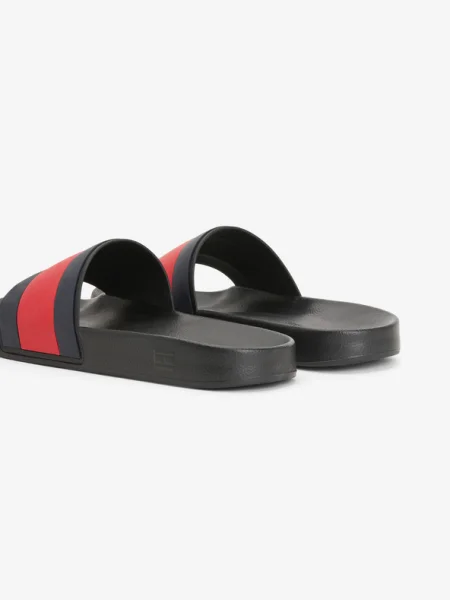 Papucs Tommy Hilfiger Rubber Th Flag Pool Slide fekete