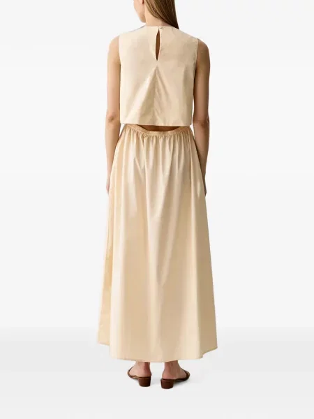 Rochie midi Benetton fără mâneci alb