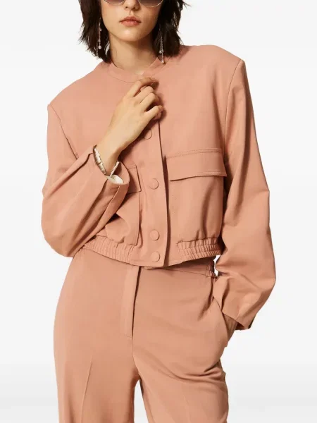 Bomber striukė Twinset ruoželis rožinė