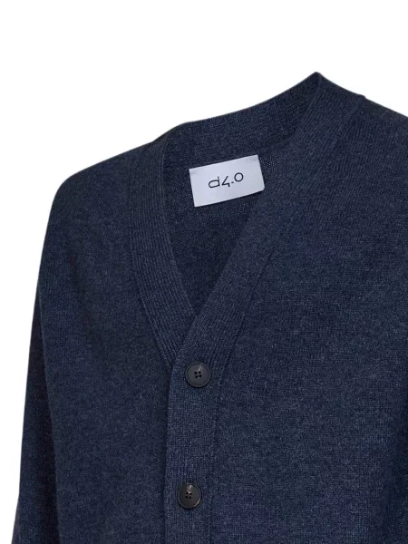 Cardigan D4.0 cu decolteu în V albastru