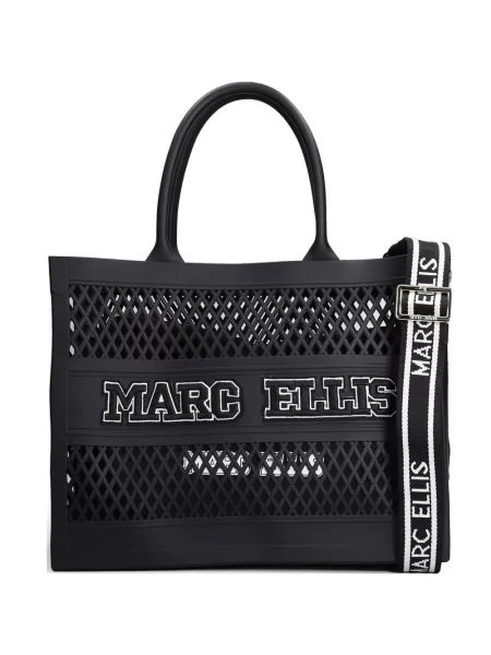 Geantă shopper Marc Ellis cu autograf negru