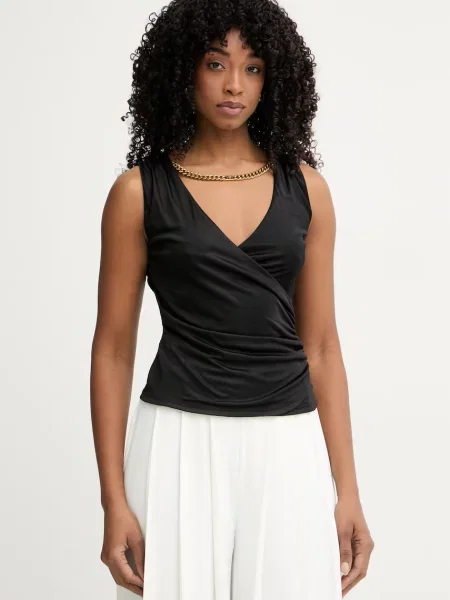 Marciano by Guess bluză cu bretele pentru femei din vâscoză INES negru