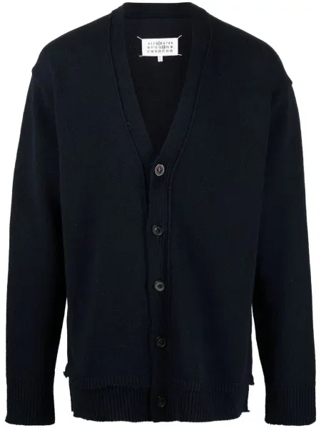 Cardigan Maison Margiela cu decolteu în V albastru