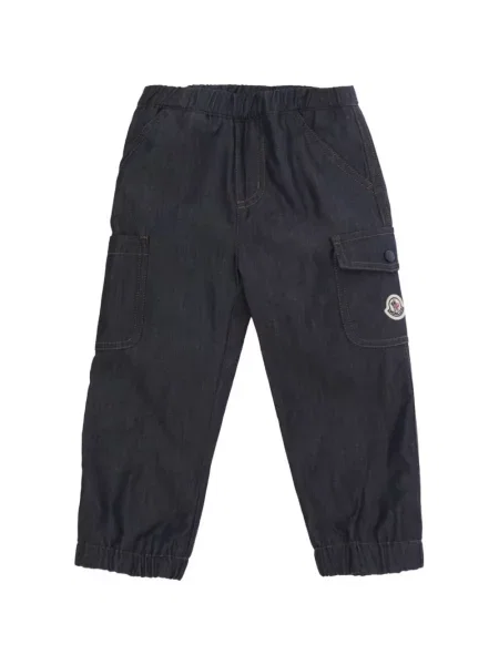 Spodnie cargo dziecięce Moncler Enfant niebieskie