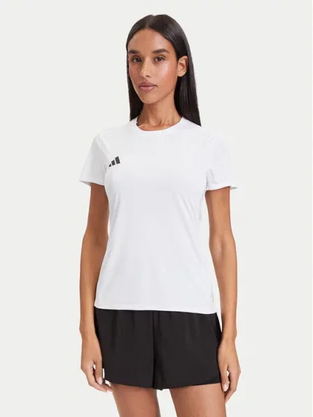 Trčanje majica Adidas bijela