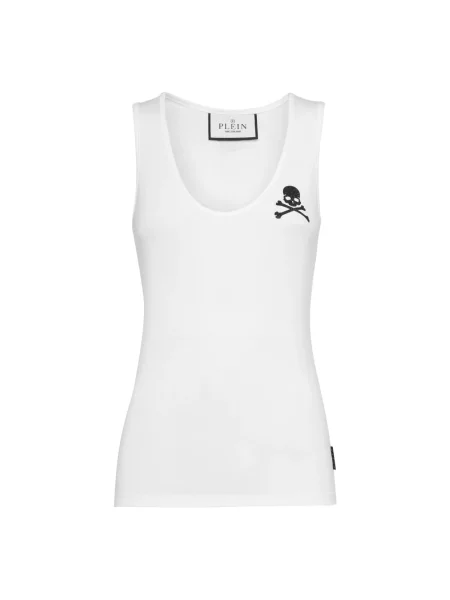 Top Philipp Plein skórzany biały