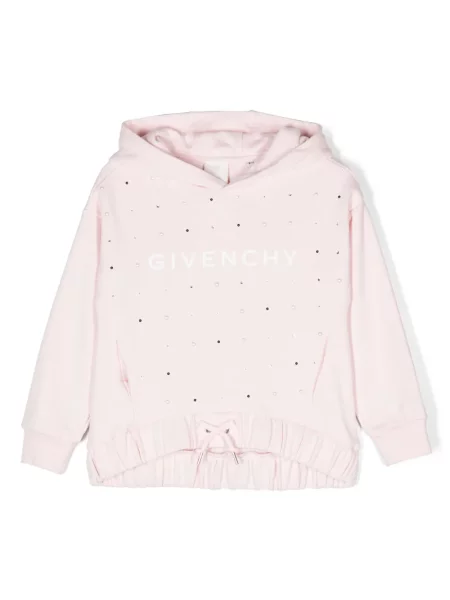 Bluza z kapturem dziecięca Givenchy różowa