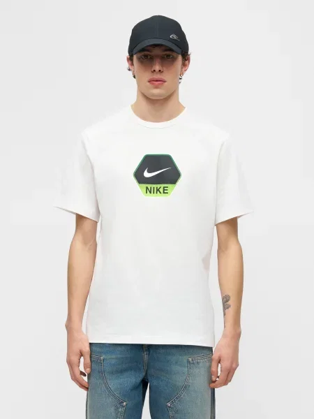 Nike Sportswear Tričko zelená / jablková / čierna biela
