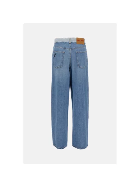 Szerokie jeansy Marni niebieskie