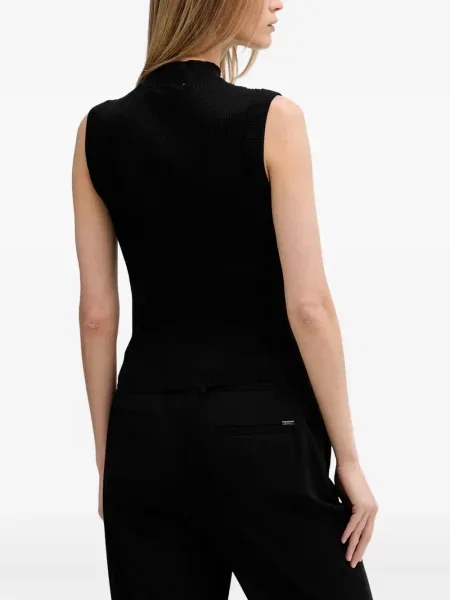 Pleteni top Dkny s autogramom crna