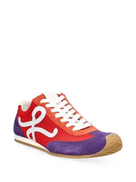 Sneakerși Loewe din piele de căprioară roșu