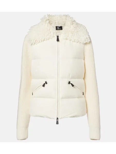 Cardigan Moncler Grenoble de lână alb