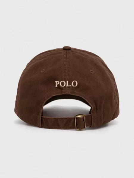 Czapka z daszkiem Polo Ralph Lauren brązowa
